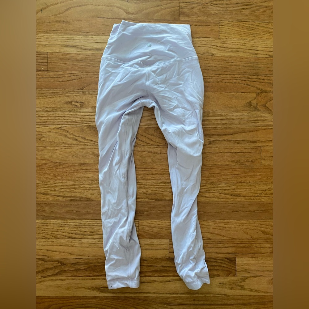 light purple lululemon align leggings, size 4